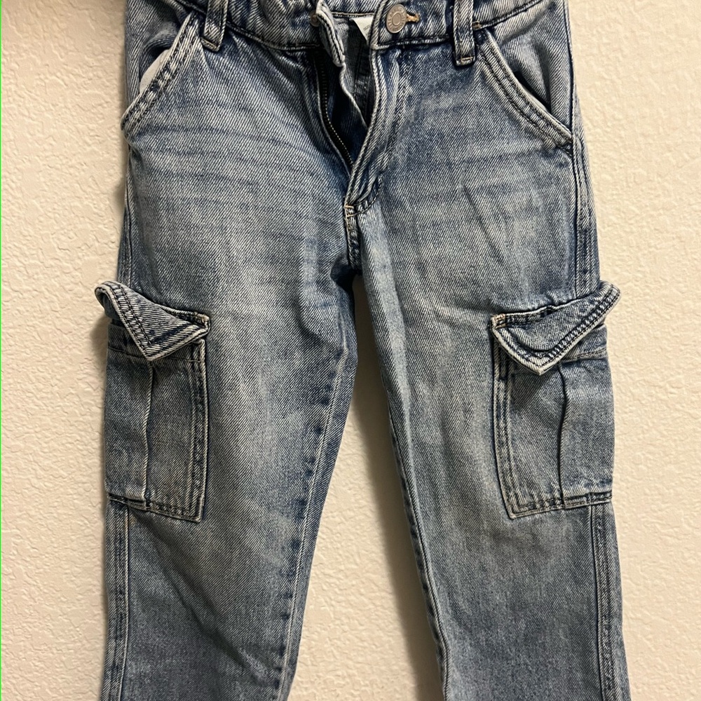 Zara Kids Blue Jeans with Cargo Pockets